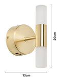 BHS Brass Lois 2 wall light integrated LED, imported from the UK