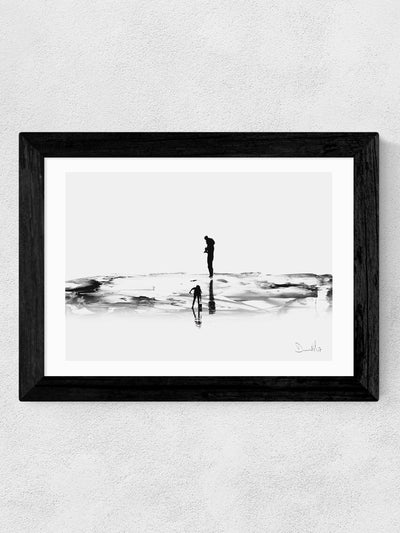 East End Prints Hvit på stranden-trykk av Dan Hobday