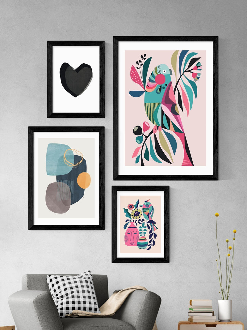 East End Prints Blue Cyra framed art print, imported from the UK