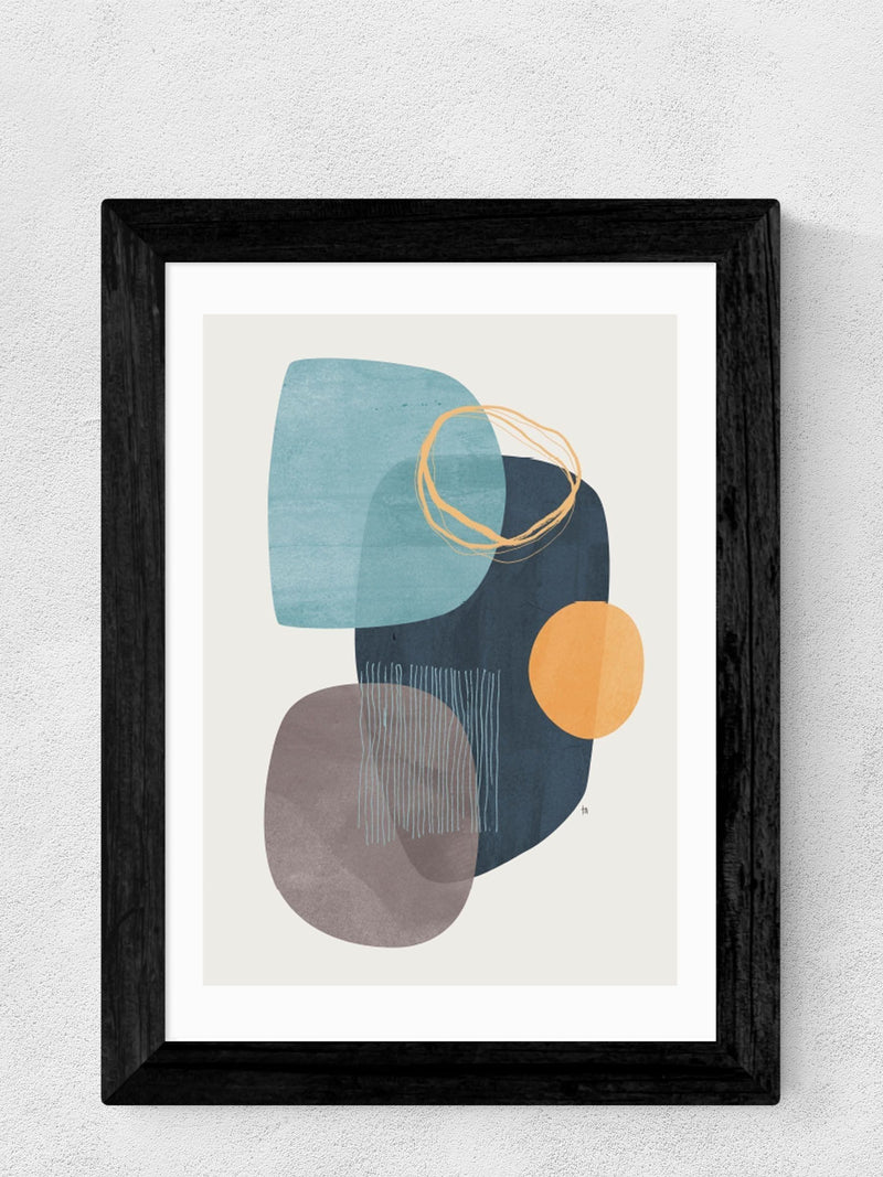 East End Prints Blue Cyra framed art print, imported from the UK