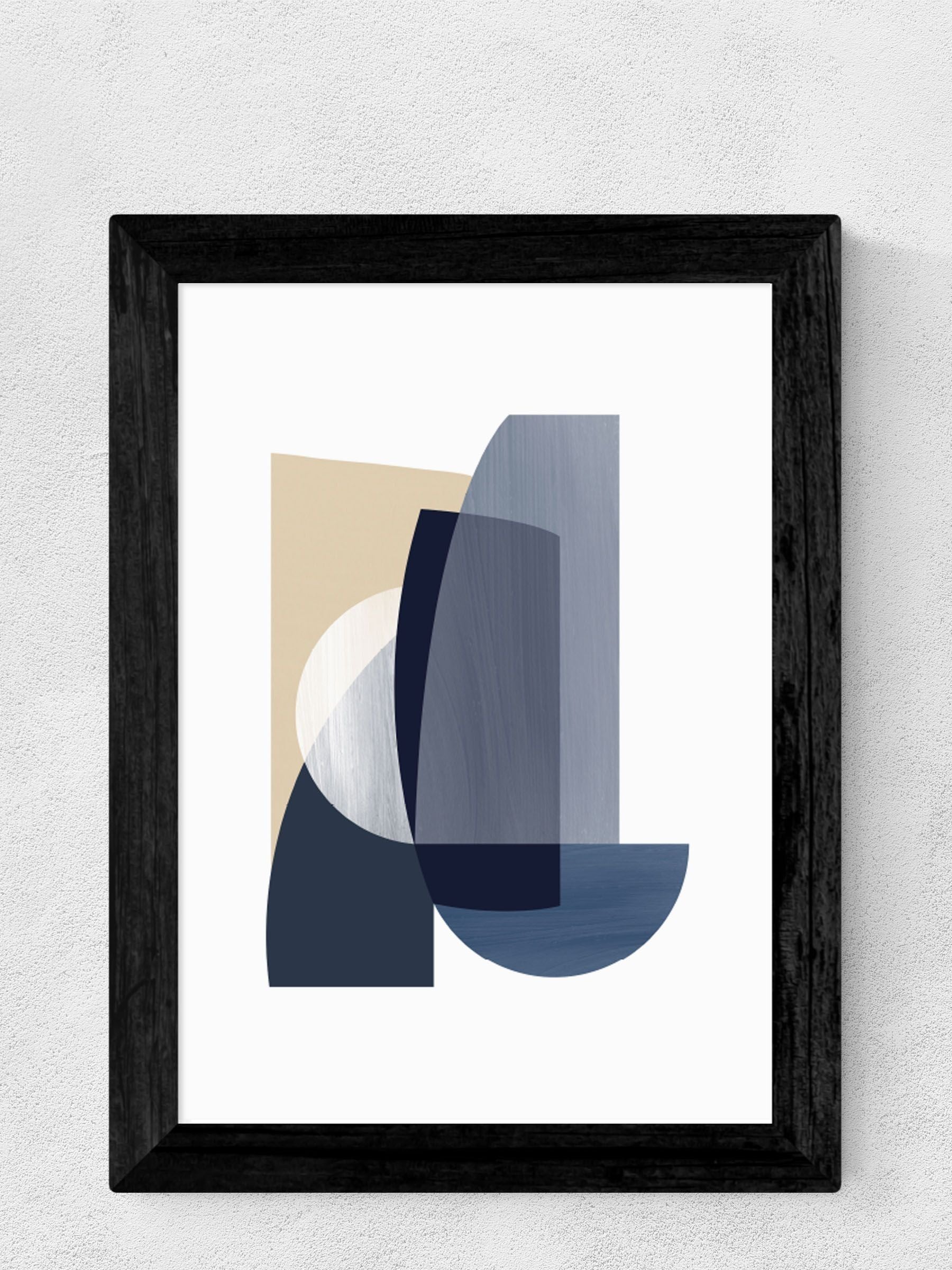 East End Prints Blue Abstract IV Print by Anna Mainz