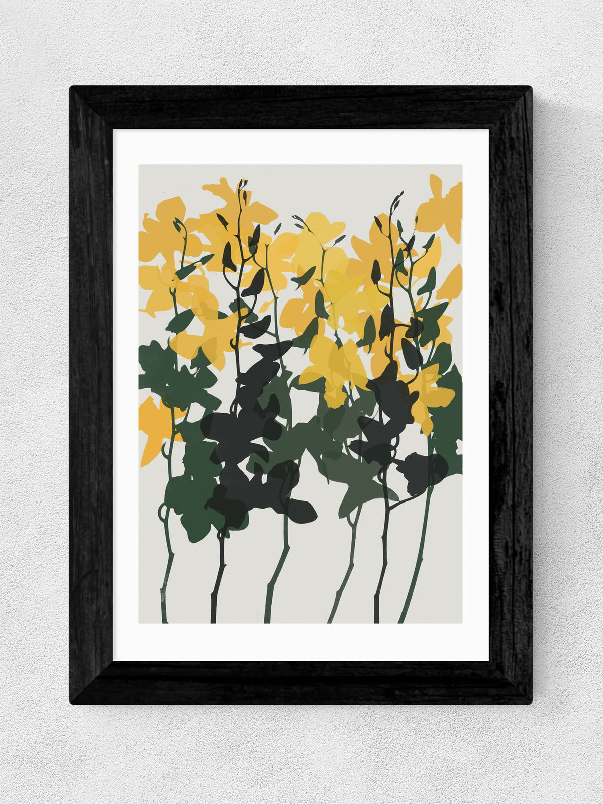 East End Prints Yellow Orchids 7 Print by Garima Dhawan