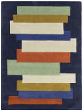 Asiatic Rugs Blue Reef Stacks Wool Rug, imported from the UK