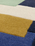 Asiatic Rugs Blue Reef Stacks Wool Rug, imported from the UK