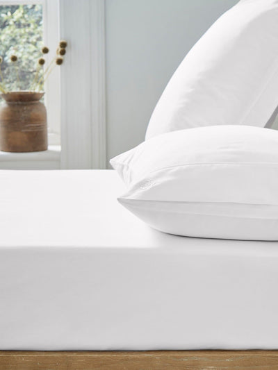 Next Ted Baker White Silky Smooth 250 Thread Count Cotton Fitted Bed Sheet- Buy online at McGrocer