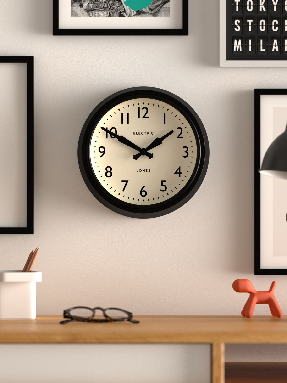 Jones Clocks Black Telecom Wall Clock 27cm