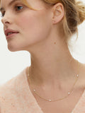 Oliver Bonas white pearl detail gold plated Mila chain necklace, UK version