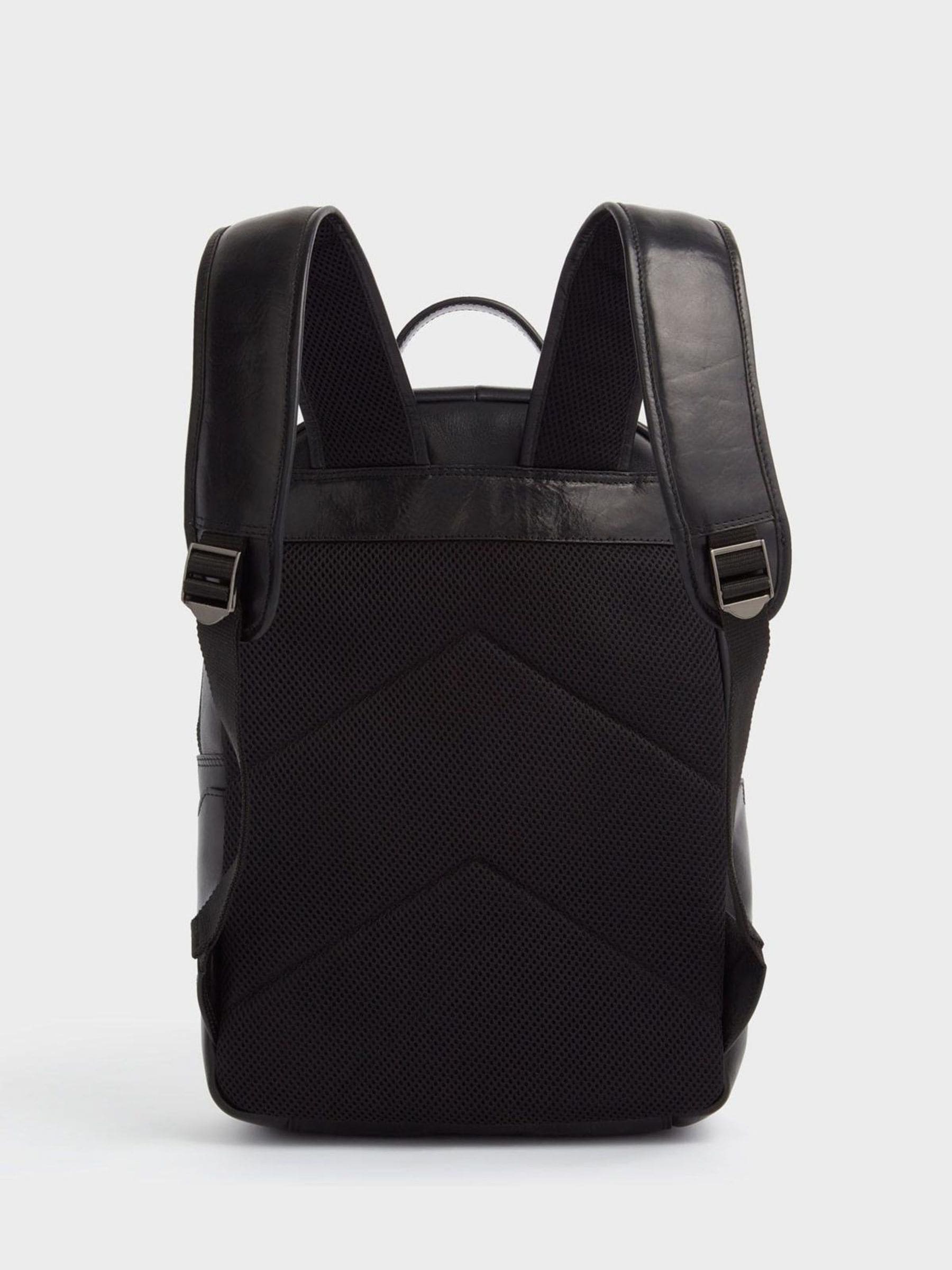 Osprey London black Carter saddle leather backpack - British product