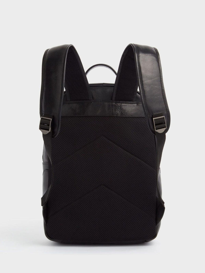 Osprey London black Carter saddle leather backpack - British product