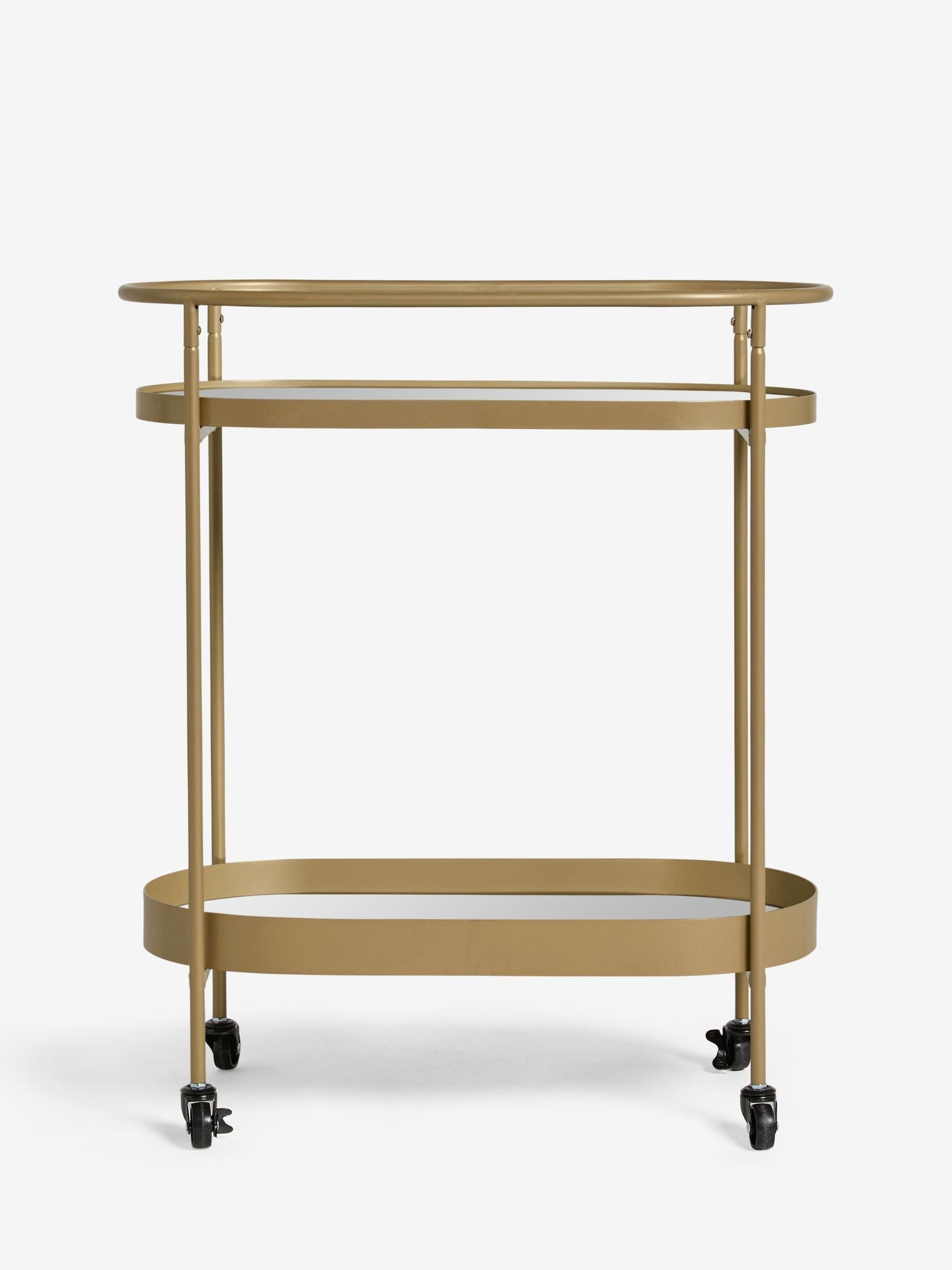 Gold Oval Drinks Trolley