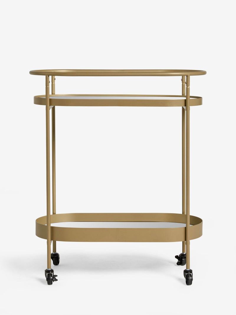 Gold Oval Drinks Trolley