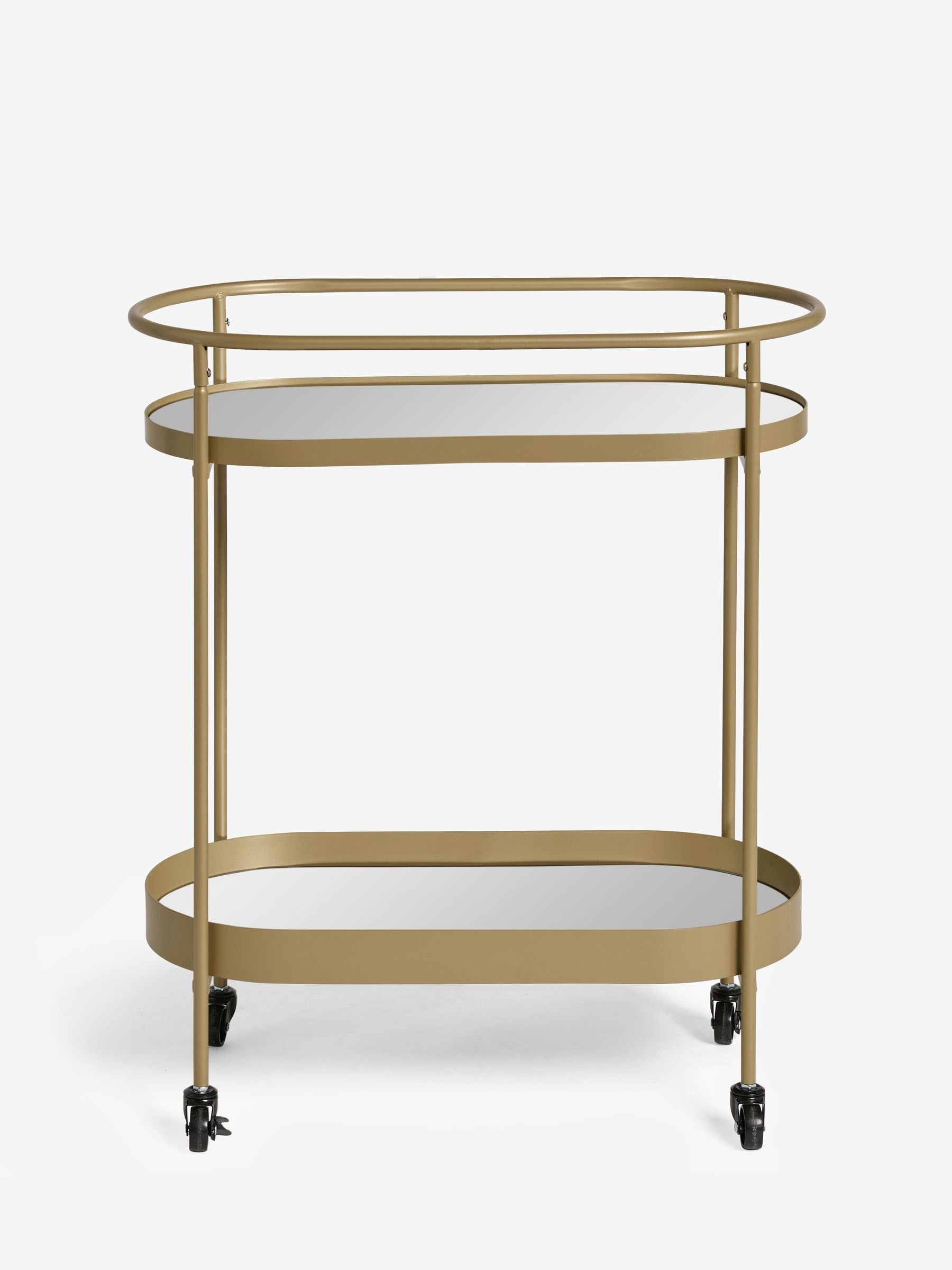 Gold Oval Drinks Trolley