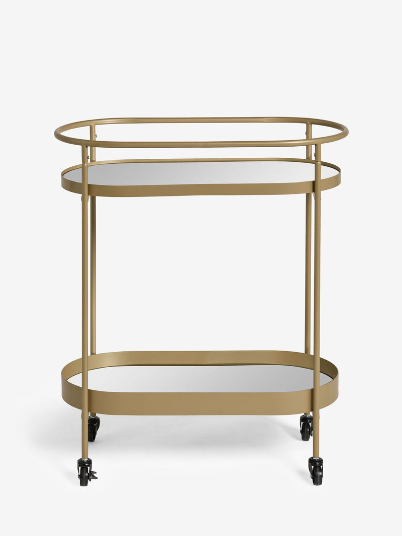 Gold Oval Drinks Trolley