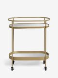 Gold Oval Drinks Trolley