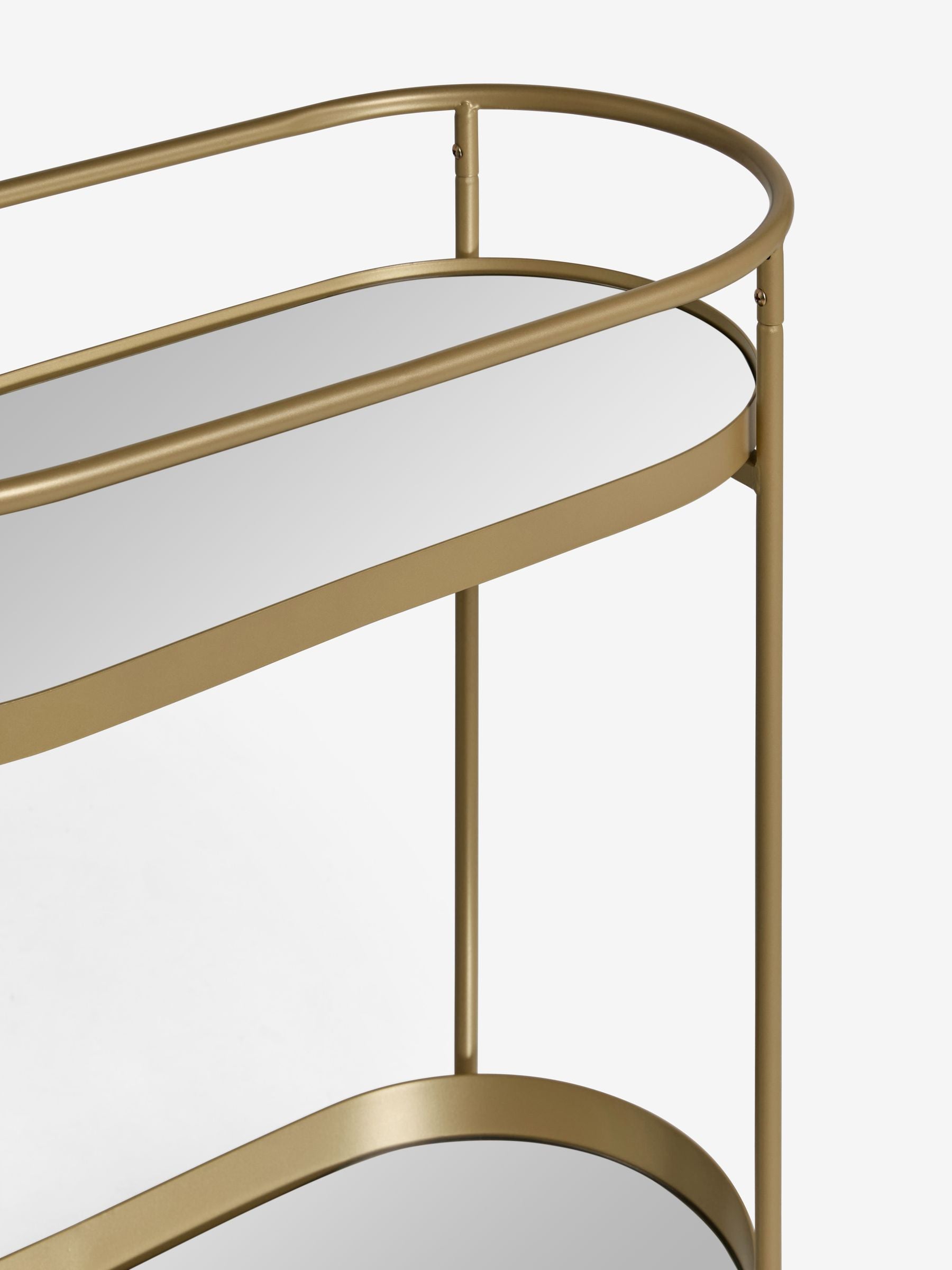 Gold Oval Drinks Trolley