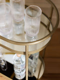 Gold Oval Drinks Trolley