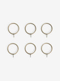 Antique brass metal curtain pole rings 19mm 10-pack (British brand)