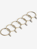 Antique brass metal curtain pole rings 19mm 10-pack (British brand)