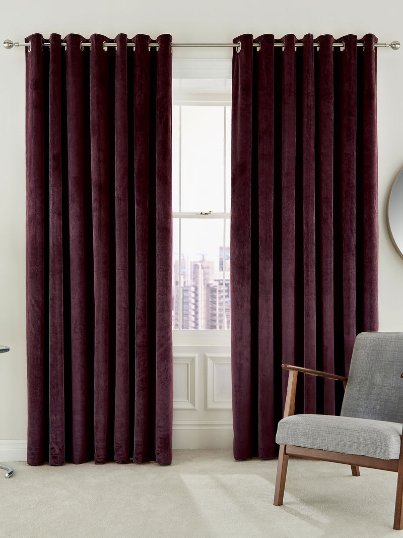 Helena Springfield Mulberry Escala lined eyelet curtains 163x183cm - British product