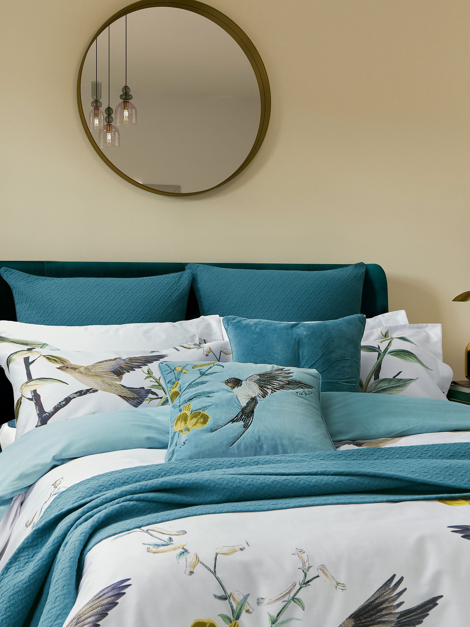 Ted Baker Blue Matellase cotton throw blanket (British brand)