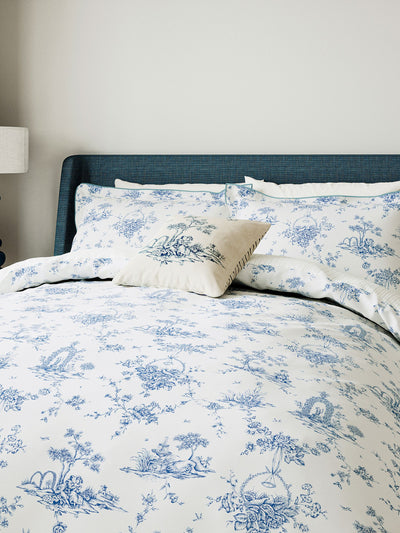 Next V&A Blue Garden Of Love 100% Cotton Duvet Cover and Pillowcase Set- Buy online at McGrocer