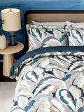 Harlequin Cornflower Calathea duvet cover and pillowcase set, UK version