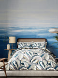 Harlequin Cornflower Calathea duvet cover and pillowcase set, UK version