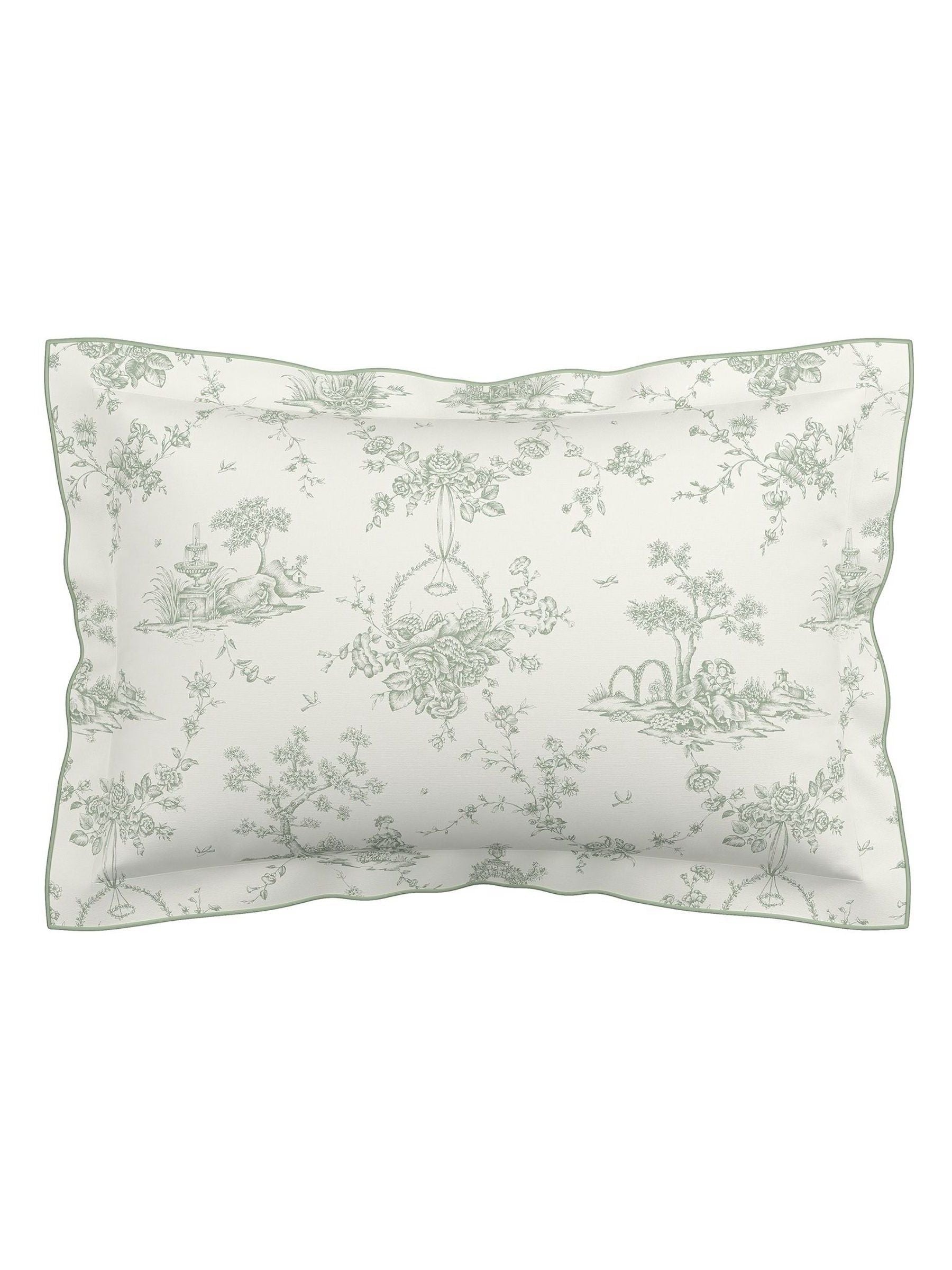 V&A Green Garden Of Love duvet cover and pillowcase set (British brand)