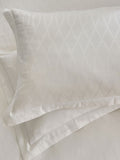 Bedeck of Belfast Chalk Ravello duvet cover and pillowcase set - British product