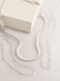 Silver Tone 3 Layer Multi Chain Necklace, UK version