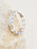 Sterling silver mother of pearl heart ring (British brand)