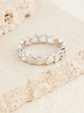 Sterling silver mother of pearl heart ring (British brand)
