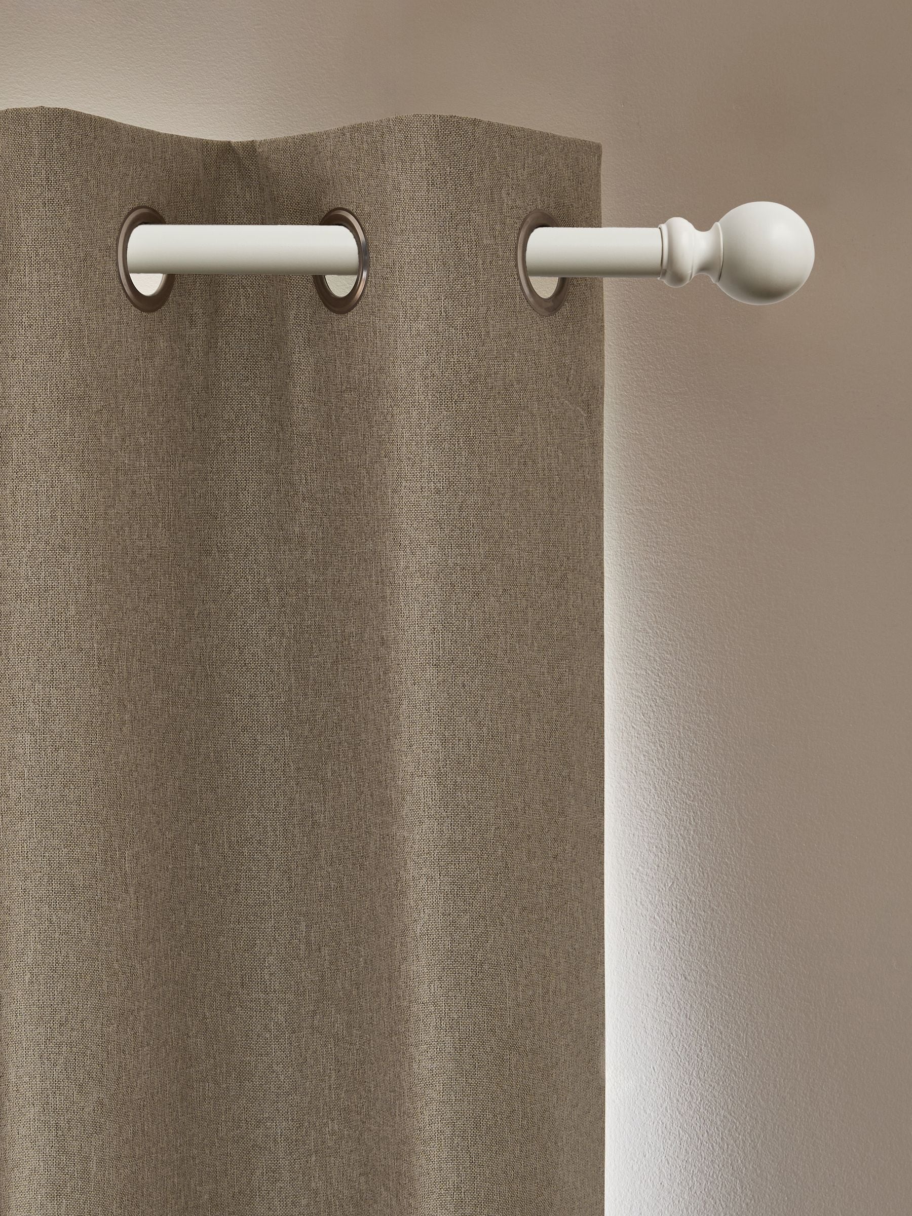 Natural Soft Marl Blackout/Thermal Eyelet Curtains