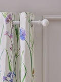 Floral blackout curtains, spring meadow design, UK version