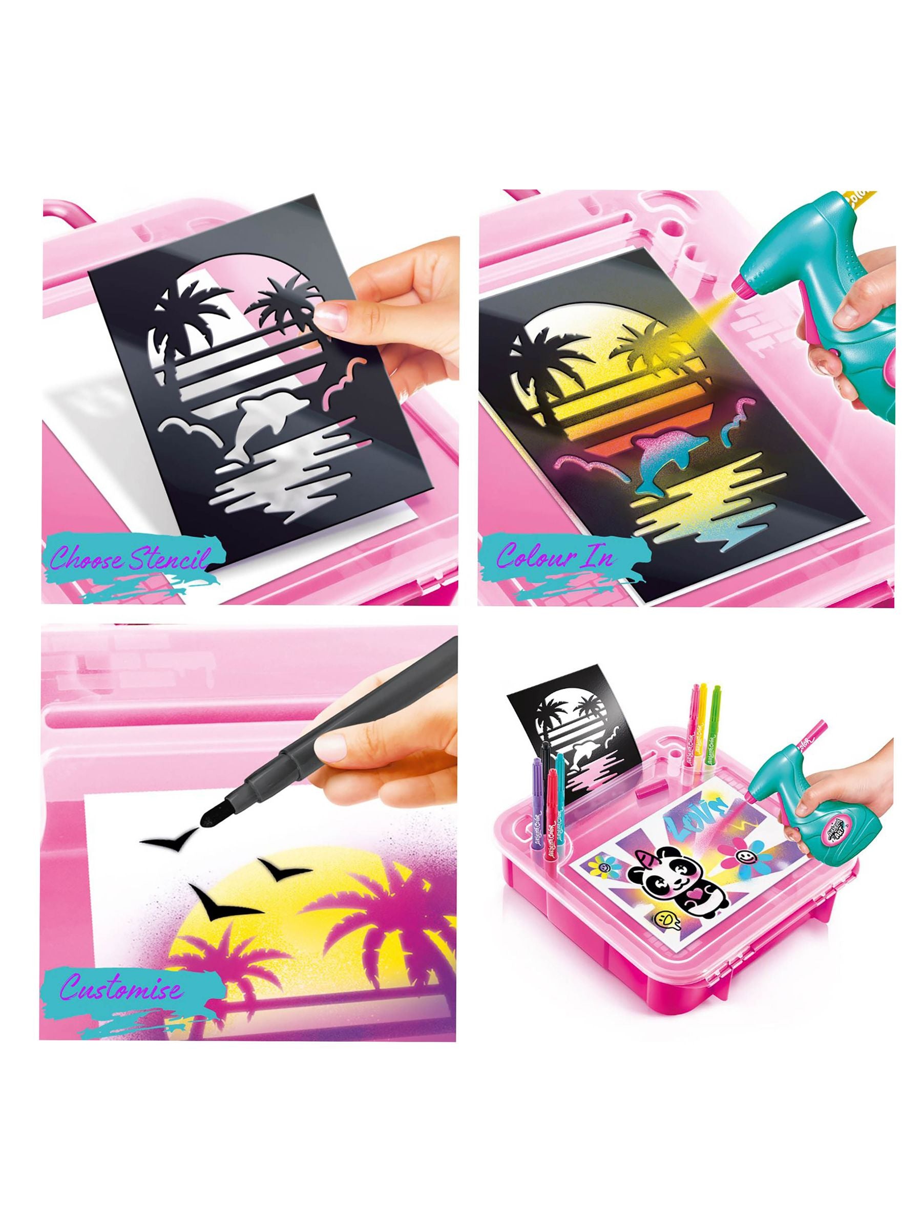 Canal Toys airbrush art activity case, UK version