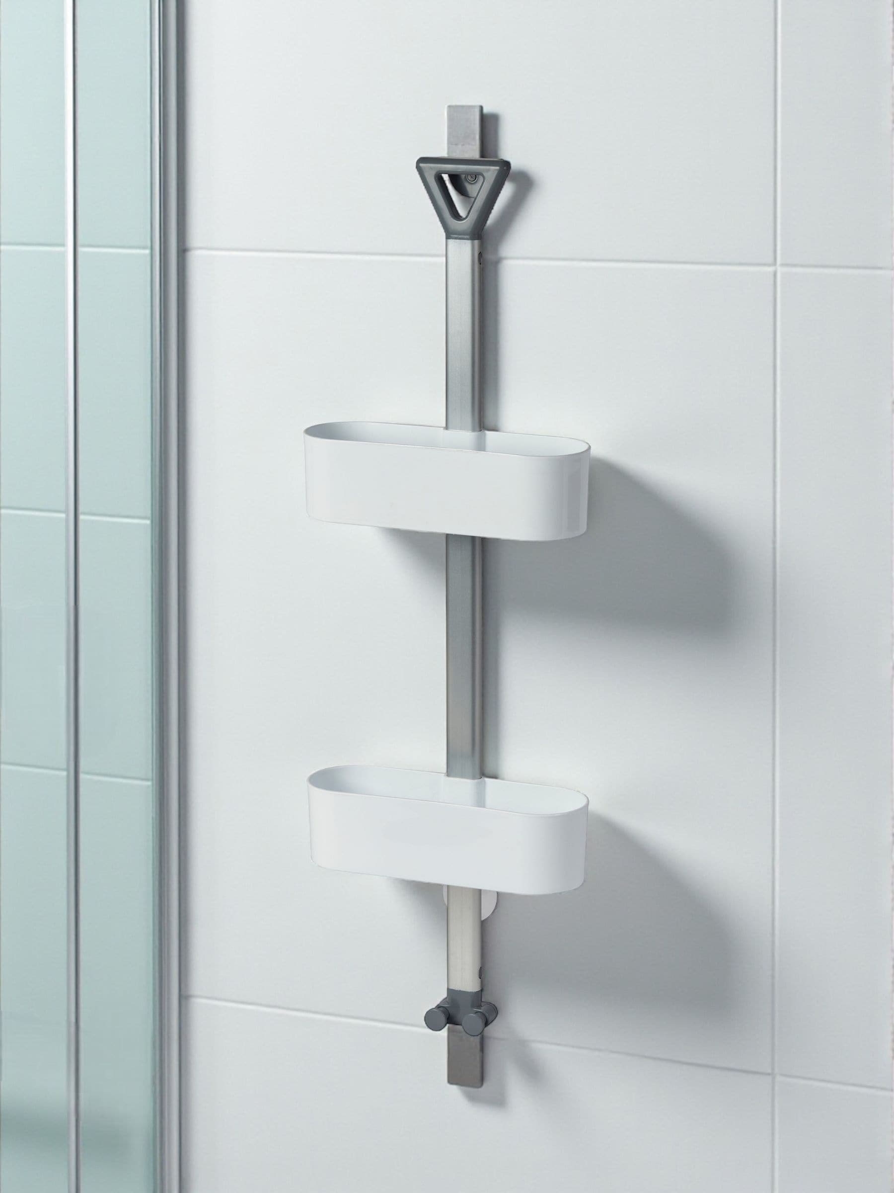 Showerdrape White Elements shower caddy, UK version