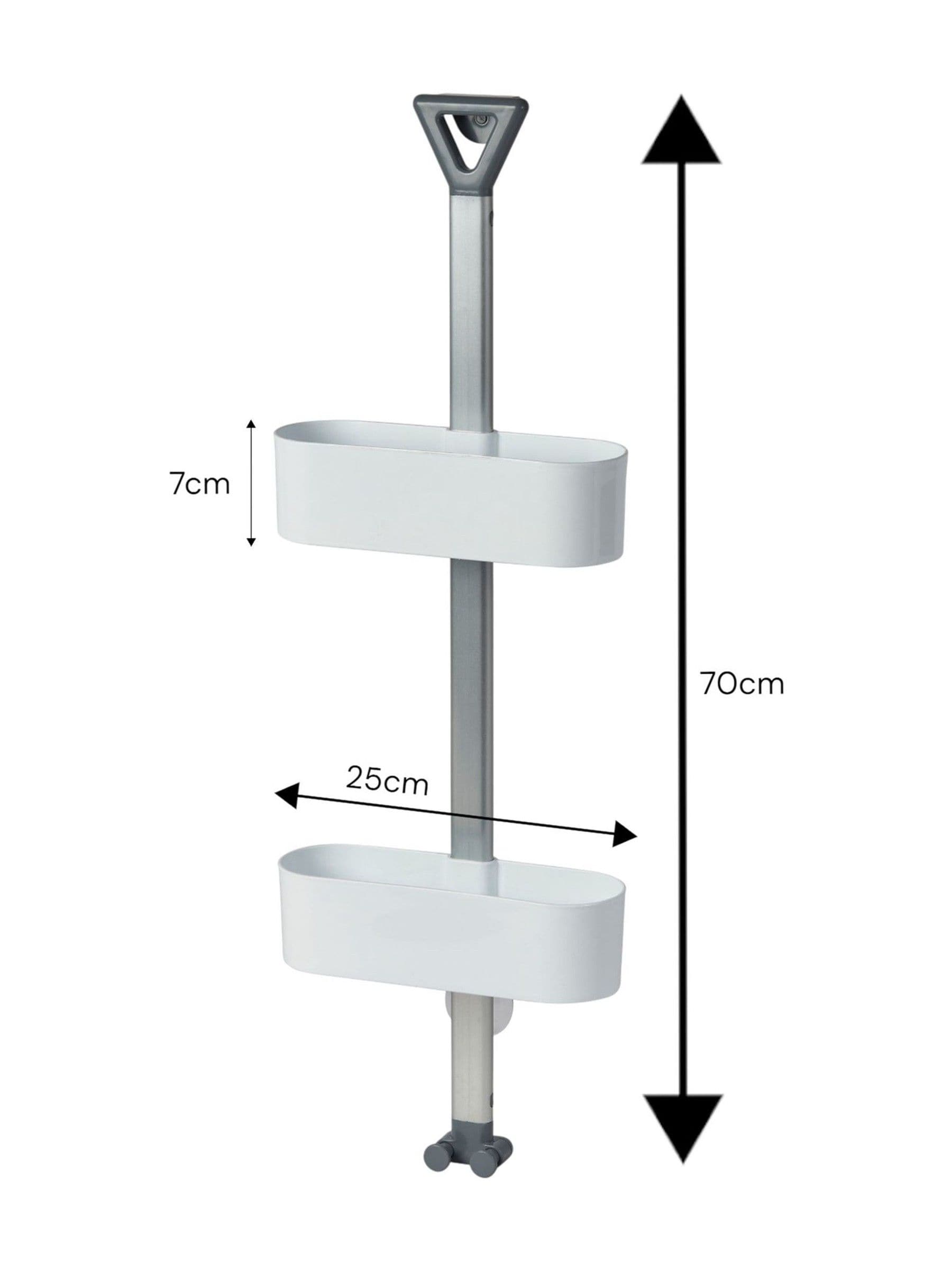 Showerdrape White Elements shower caddy, UK version