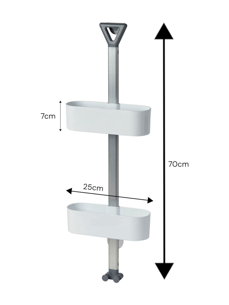 Showerdrape White Elements shower caddy, UK version