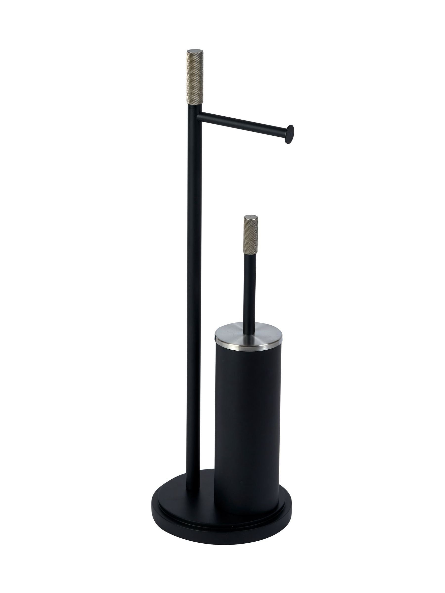 Showerdrape black toilet roll and brush combo - British product