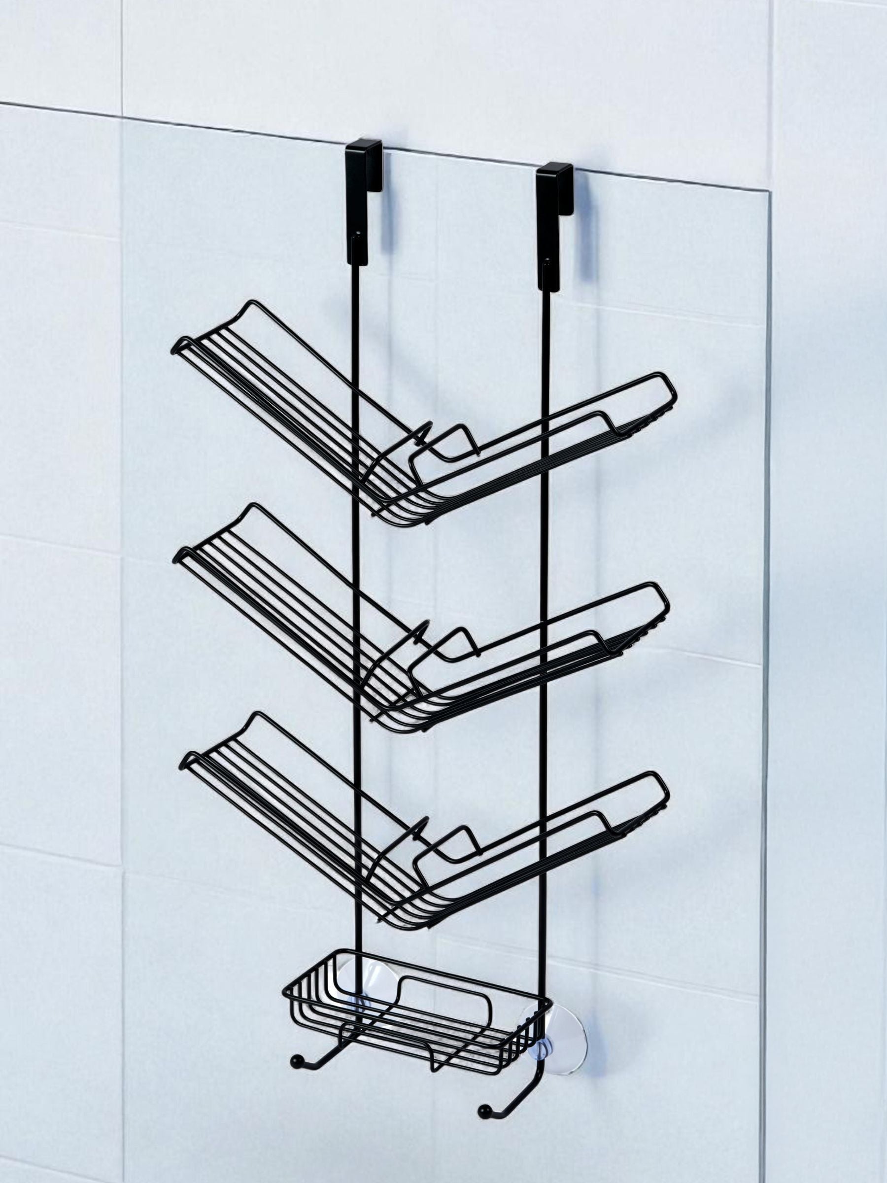 Showerdrape Black Atrium Shower Caddy (British brand)
