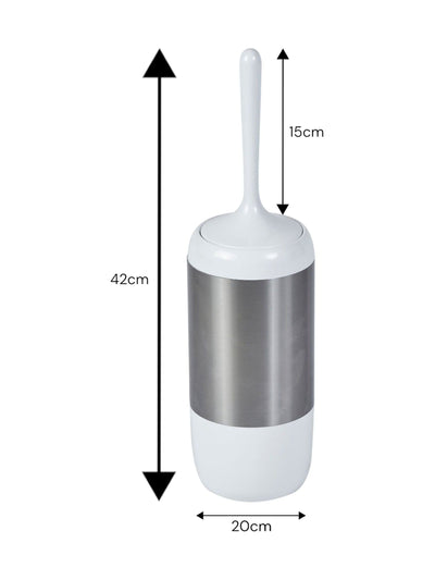 Showerdrape Weißes Elite Toilettenbürsten- und Halter-Set