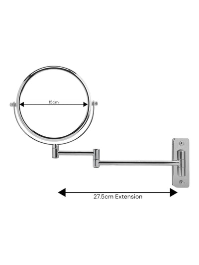 Miroir de rasage extensible Showerdrape Chrome Lindos Next - Achetez en ligne sur McGrocer