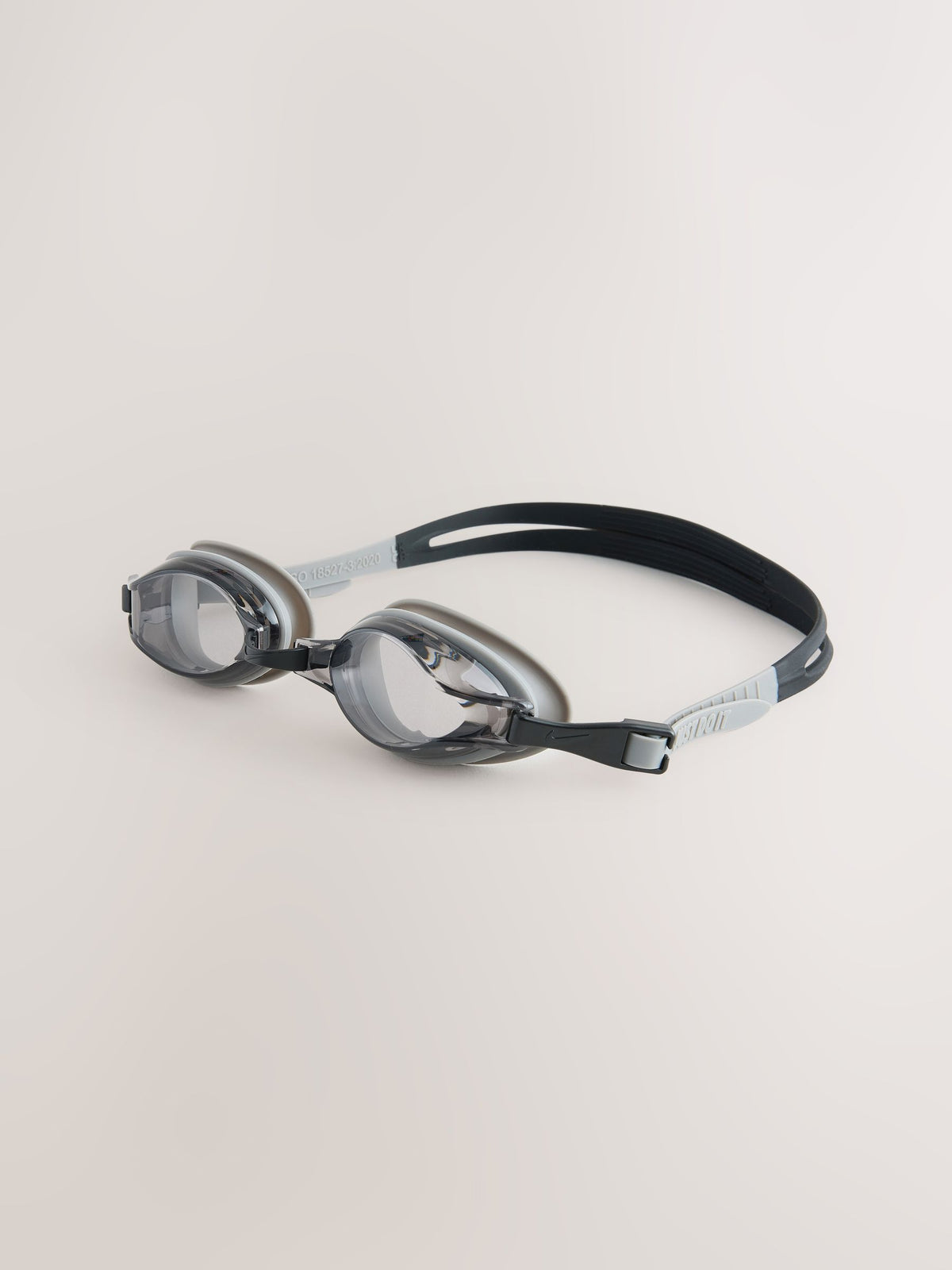 Nike grey Chrome swimming goggles for adults (British brand)