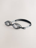 Nike grey Chrome swimming goggles for adults (British brand)