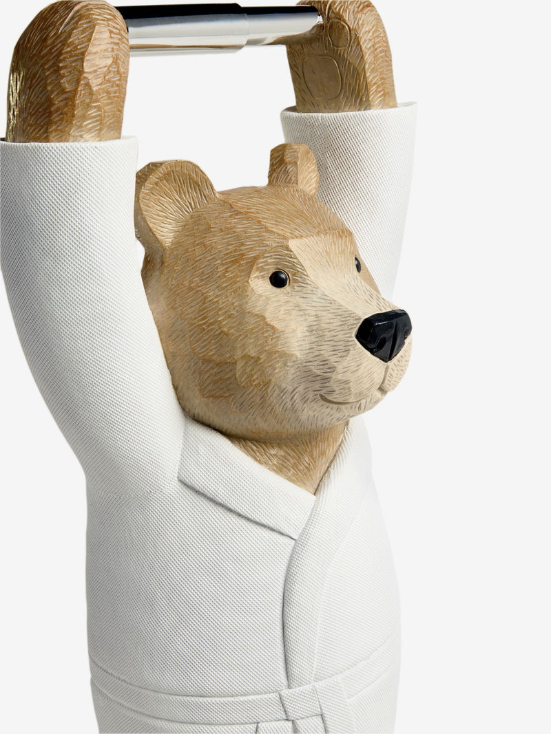 Natural Bertie Bear Toilet Roll Holder with Storage