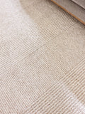 Mid Natural Albie stripe rug with bobble texture, UK version