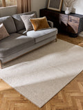 Mid Natural Albie stripe rug with bobble texture, UK version