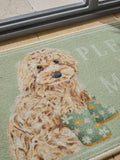 Sage Green washable Cockapoo doormat - British product