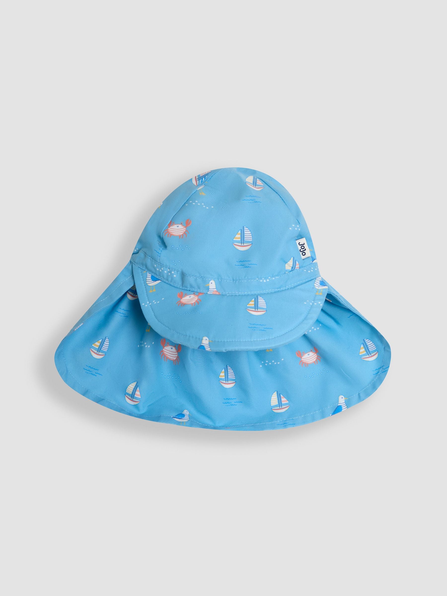 JoJo Maman Bébé blue sun protection swim hat - British product