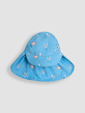 JoJo Maman Bébé blue sun protection swim hat - British product